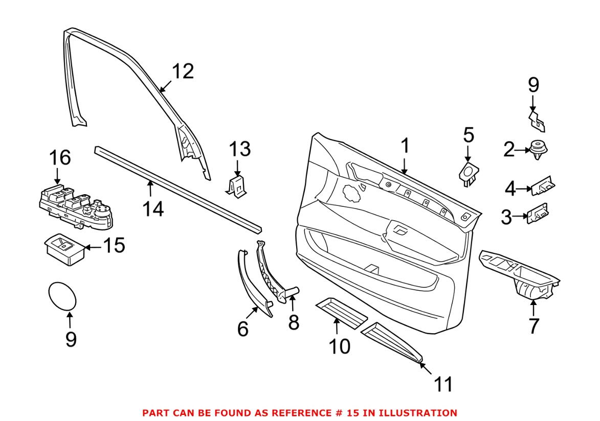 BMW Door Window Switch 61316974815